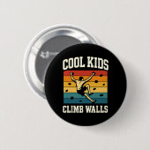 Coole Kids klettern an Wänden Extremsport Boulder  Button (Vorne & Hinten)