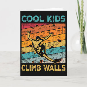 Coole Kids klettern an Wänden Extremsport Boulder Karte