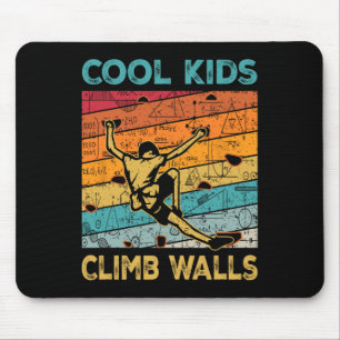 Coole Kids klettern an Wänden Extremsport Boulder Mousepad