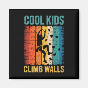 Coole Kids Klettern an Wänden Rock Climbing Boulde Magnet
