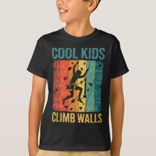 Coole Kids Klettern an Wänden Rock Klettern Boulde T-Shirt