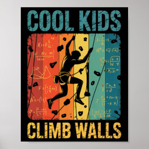Coole Kids Klettern Wände Rock Klettern Bouldering Poster