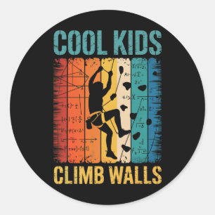 Coole Kids Klettern Wände Rock Klettern Bouldering Runder Aufkleber