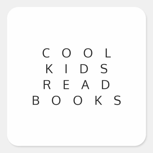 COOLE KIDS LESEN BÜCHER Sticker (Vorderseite)