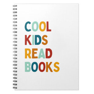 Coole Kids lesen Bücher, strahlende Leser Notizbuc Notizblock