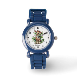 Coole Kids Unisex-Giraffenliebhaber Name hinzufüge Armbanduhr