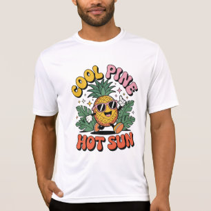Coole Kiefer Heiße Sonne Retro Ananas Sommer Stimm T-Shirt