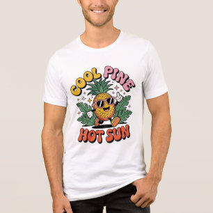 Coole Kiefer Heiße Sonne Retro Ananas Sommer Stimm Tri-Blend Shirt