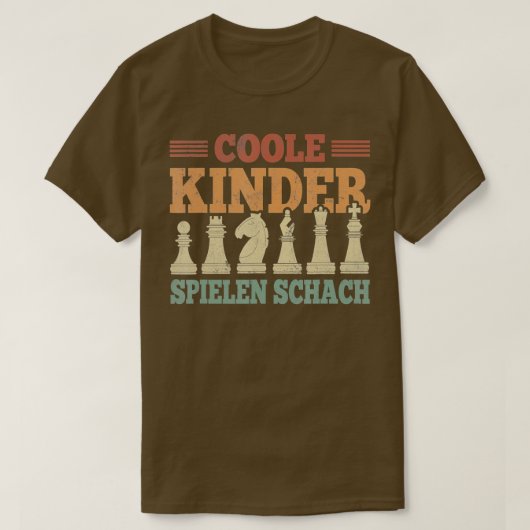 Coole Kinder39 spielen Schach für Anfänger T-Shirt (Design vorne)