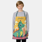 Coole Kinder Dinosaurier-Liebhaber geben Namen Schürze (Getragen)