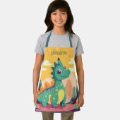 Coole Kinder Dinosaurier-Liebhaber geben Namen Schürze (Insitu)