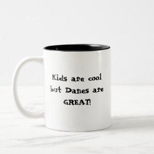 Coole Kinder, große Dänen Zweifarbige Tasse
