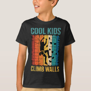 Coole Kinder Klettern an Wänden Rock Klettern Boul T-Shirt