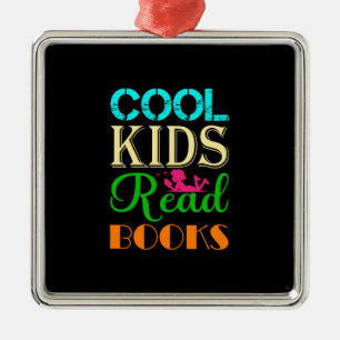 Coole Kinder lehren Bücher Ornament Aus Metall