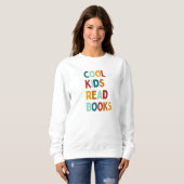 Coole Kinder lesen Bücher bunt Sweatshirt (Vorne ganz)