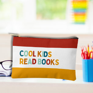 Coole Kinder lesen Bücher, einen Retro-Bleistiftko Zubehörtasche