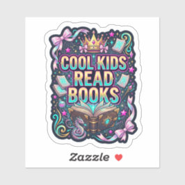 Coole Kinder lesen Bücher - Fantasy-Buchliebhaber Aufkleber