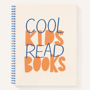 Coole Kinder lesen Bücher Orange und Blau Typo Not