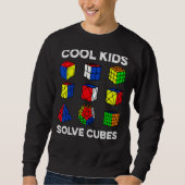 Coole Kinder lösen Kuben Funny Speedcubi Speedsolv Sweatshirt (Vorderseite)