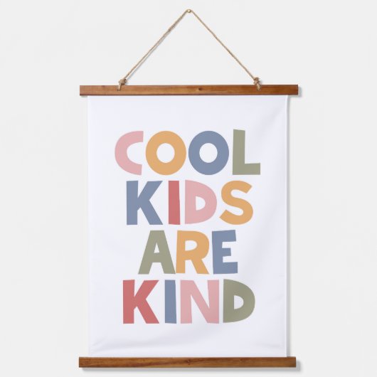 Coole Kinder sind nett Wandteppich Mit Holzrahmen (Vorderseite)