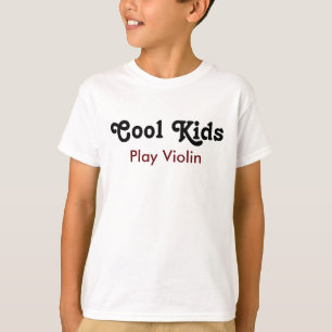Coole Kinder spielen Geige T-Shirt