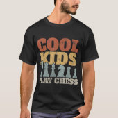 Coole Kinder spielen Schach-Design T-Shirt (Vorderseite)