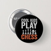 Coole Kinder spielen Schach Funny Schach Board Lie Button (Vorne & Hinten)