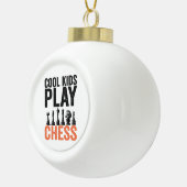 Coole Kinder spielen Schach Funny Schach Board Lie Keramik Kugel-Ornament (Rechts)