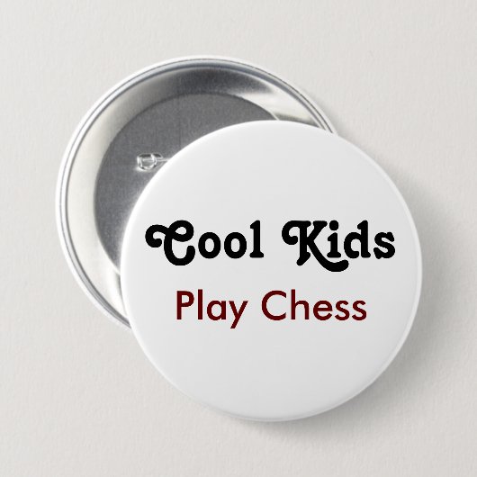 Coole Kinder spielen Schach - Klug ist Cool Button (Vorne & Hinten)