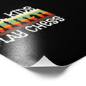 Coole Kinder spielen Schachspiel Schachspieler Sch Fotodruck (Ecke)