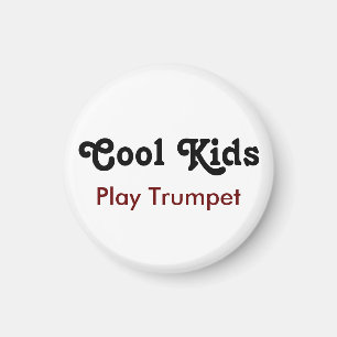 Coole Kinder spielen Trumpet T - Shirt Schlüsselan Magnet