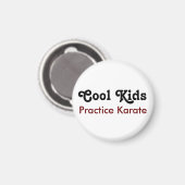 Coole Kinder üben Karate Magnet (Vorderseite/Rückseite)