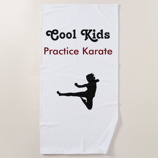 Coole Kinder üben Karate Strandtuch (Vorderseite)