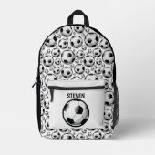 Coole Kinder unisex Fußball sport Bedruckter Rucksack (Vorderseite)