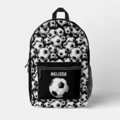 Coole Kinder unisex Fußball sport Bedruckter Rucksack (Vorderseite)