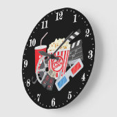 coole Kinozeit Popcorn Große Wanduhr (Winkel)