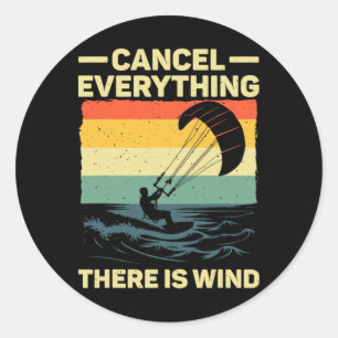 Coole Kitesurfing-Kunst für Männer Frauen Kite Sur Runder Aufkleber