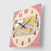 Coole Kitschkunst Festspielplatte gefroren Quadratische Wanduhr (Winkel)