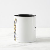 Coole Kitty Cat mit Brille Personalisiert Tasse (Zentrum)