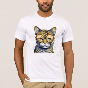 Coole Kitty Cat mit Brille T-Shirt