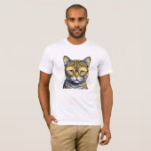 Coole Kitty Cat mit Brille T-Shirt (Vorne ganz)