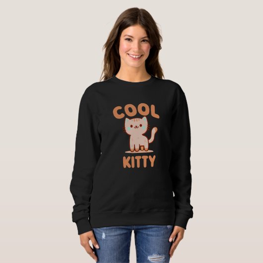 Coole Kitty Sweatshirt (Vorne ganz)