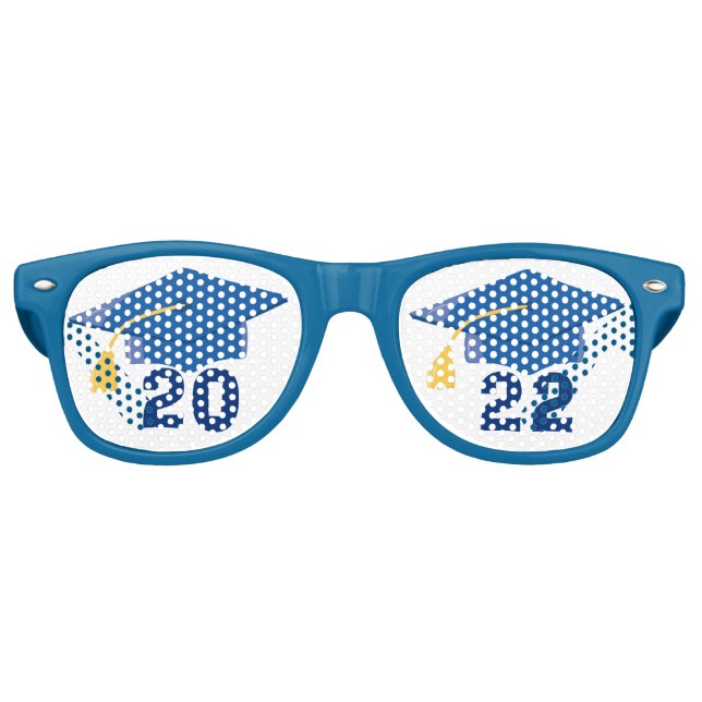 Coole Klasse 2022 Senior Blue Graduation Party Partybrille (Vorderseite)