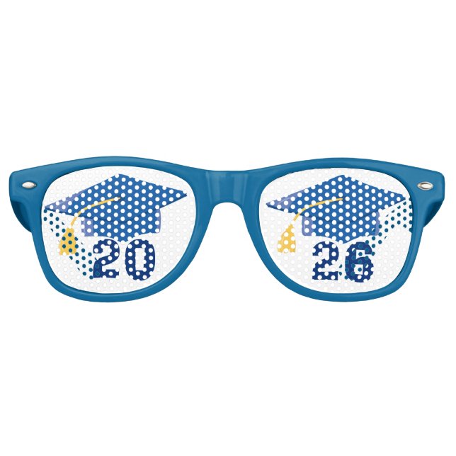 Coole Klasse 2026 Blaue Abschlussfeier Partybrille (Vorderseite)