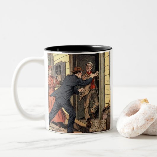 Coole Klassik Zweifarbige Tasse (Mit Donut)