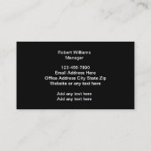 Coole klassische Baukarten - Neue Visitenkarte (Rückseite)