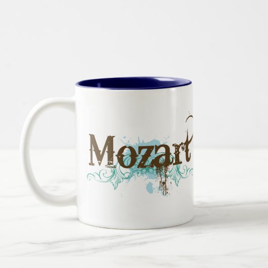 Coole klassische Mozart-Tasse Zweifarbige Tasse (Links)