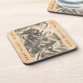 Coole klassische Vintage japanische Getränkeuntersetzer (Linke Seite)