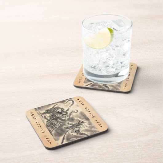 Coole klassische Vintage japanische Getränkeuntersetzer (Rechte Seite)