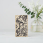 Coole klassische Vintage japanische Visitenkarte (Stehend Vorderseite)